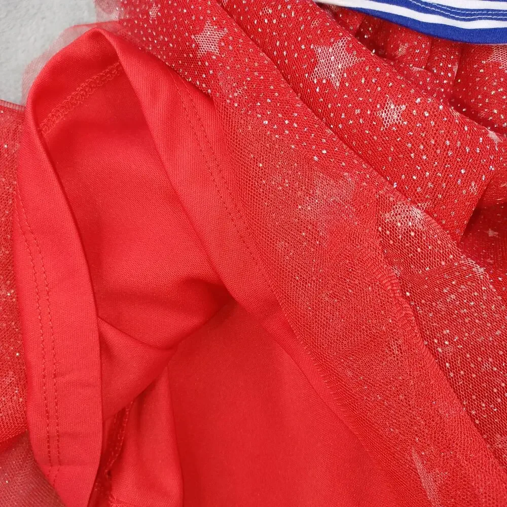 Nannette Girls Patriotic Stars Stripe July Fourth Dress Size 2T Red‎ White Blue